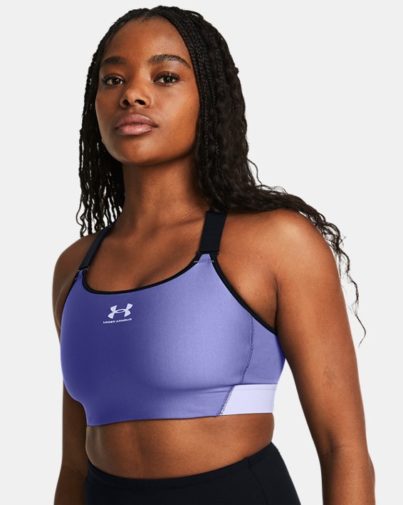 Brassière de sport HeatGear® Armour High pour femme, Purple, pdpMainDesktop image number 2